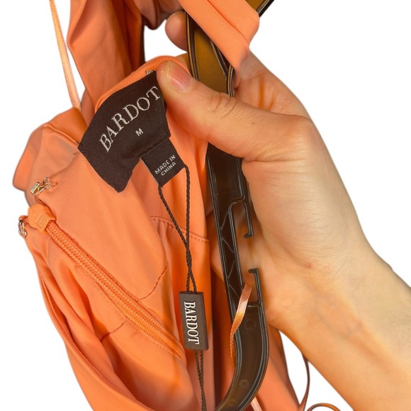 Bardot Guilia Halter MIDI Dress Slit At Side - Picture 3 of 4